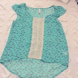 Wallflower shirt with bird design